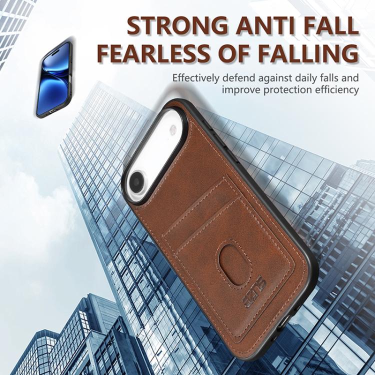 For iPhone Air AZNS K1 Series Card Slot Business Phone Case(Yellow) - iPhone Air Cases by AZNS | Online Shopping UK | buy2fix