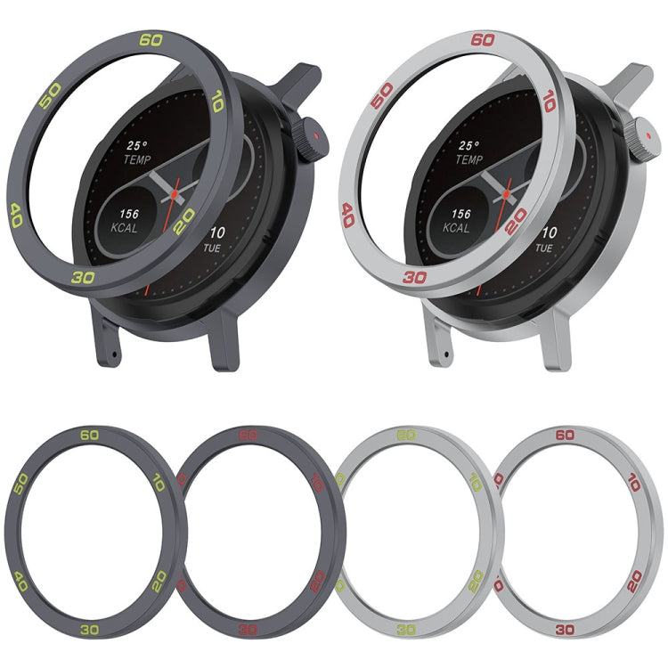 For CMF Watch Pro 2 Smart Watch Metal Bezel Number Ring Frame(Grey Red) - Watch Case by buy2fix | Online Shopping UK | buy2fix