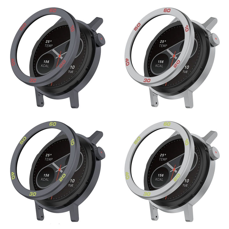 For CMF Watch Pro 2 Smart Watch Metal Bezel Number Ring Frame(Grey Red) - Watch Case by buy2fix | Online Shopping UK | buy2fix