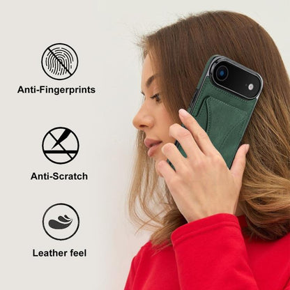 For iPhone Air Ultra-thin Shockproof Phone Protective Case with Holder(Green) - iPhone Air Cases by buy2fix | Online Shopping UK | buy2fix