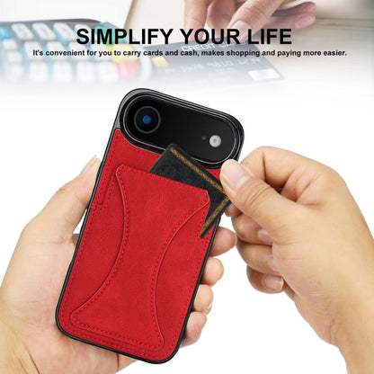 For iPhone Air Ultra-thin Shockproof Phone Protective Case with Holder(Red) - iPhone Air Cases by buy2fix | Online Shopping UK | buy2fix
