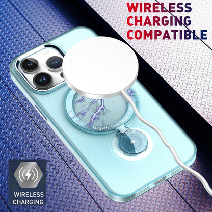 For iPhone 16 Pro Rotation Holder MagSafe Phone Case(Pink) by buy2fix