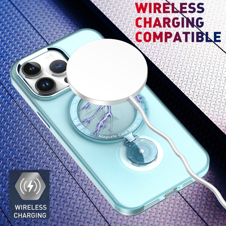 For iPhone 16 Pro Rotation Holder MagSafe Phone Case(Black) by buy2fix