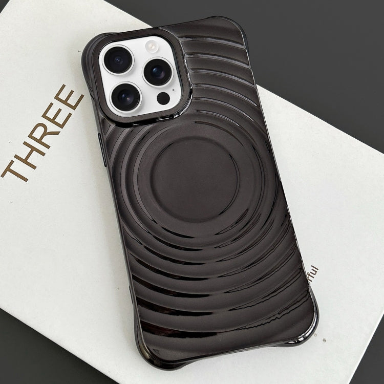 For iPhone 16 Pro Electroplating Wave MagSafe Phone Case(Black) by buy2fix