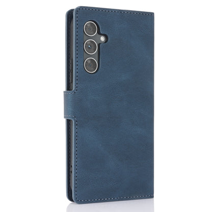 For Samsung Galaxy S25+ 5G Fantasy Skin-feel Calfskin Texture Leather Phone Case(Blue) by buy2fix