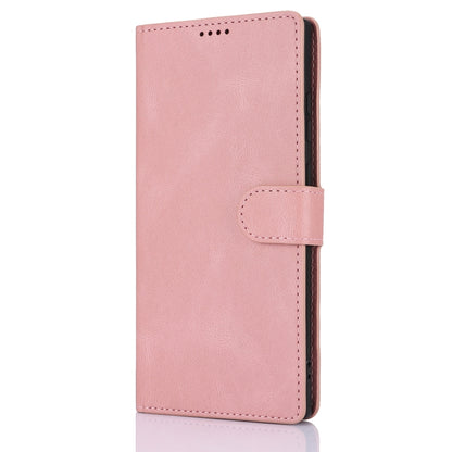 For Samsung Galaxy S25 Ultra 5G Fantasy Skin-feel Calfskin Texture Leather Phone Case(Pink) by buy2fix