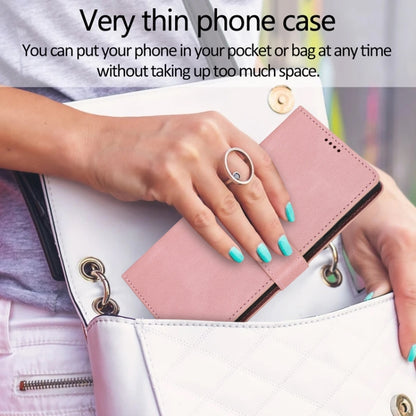 For Samsung Galaxy S25 Ultra 5G Fantasy Skin-feel Calfskin Texture Leather Phone Case(Pink) by buy2fix