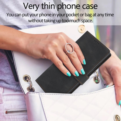 For Samsung Galaxy S25 Ultra 5G Fantasy Skin-feel Calfskin Texture Leather Phone Case(Black) by buy2fix