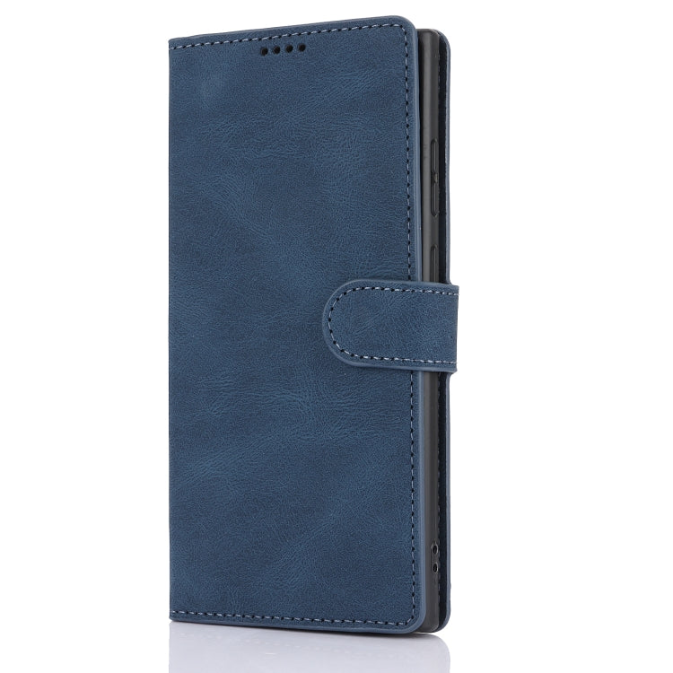 For Samsung Galaxy S25 Ultra 5G Fantasy Skin-feel Calfskin Texture Leather Phone Case(Blue) by buy2fix