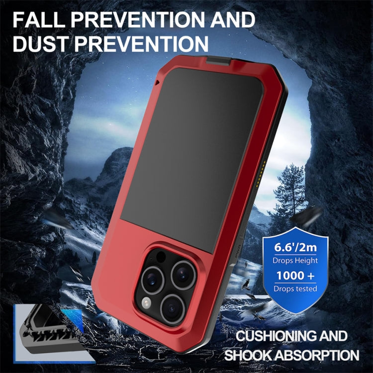 For iPhone 16 Pro Max Shockproof IP54 Life Waterproof Phone Case(Red) by buy2fix