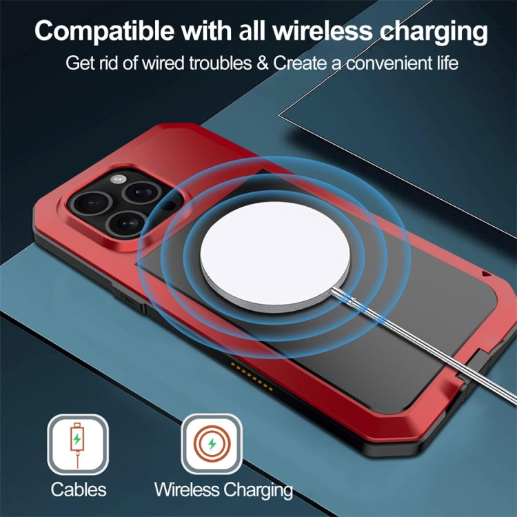 For iPhone 16 Pro Max Shockproof IP54 Life Waterproof Phone Case(Red) by buy2fix