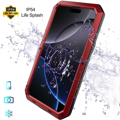 For iPhone 16 Pro Shockproof IP54 Life Waterproof Phone Case(Red) by buy2fix