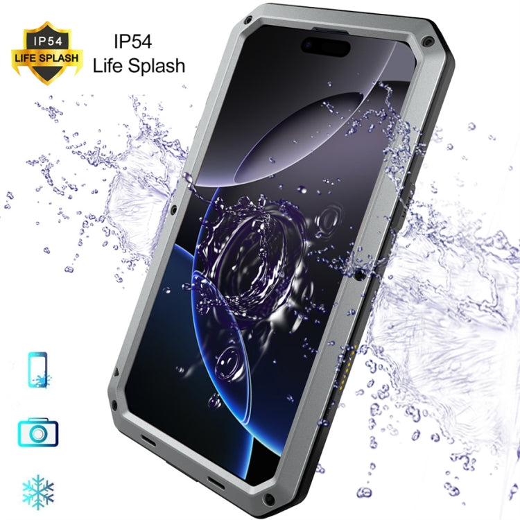 For iPhone 16 Pro Shockproof IP54 Life Waterproof Phone Case(Silver) by buy2fix