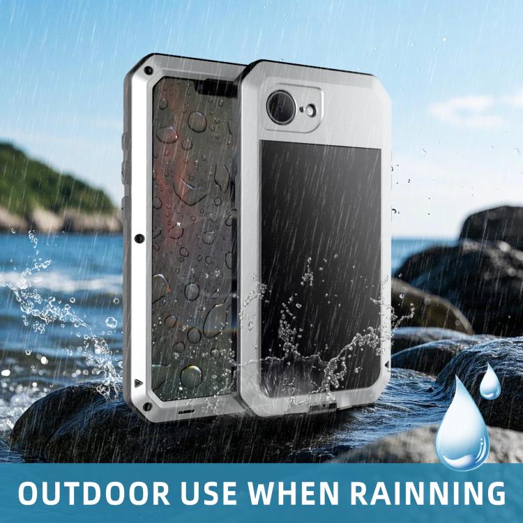 For iPhone 16e Shockproof IP54 Life Waterproof Phone Case(Silver) - iPhone 16e Cases by buy2fix | Online Shopping UK | buy2fix