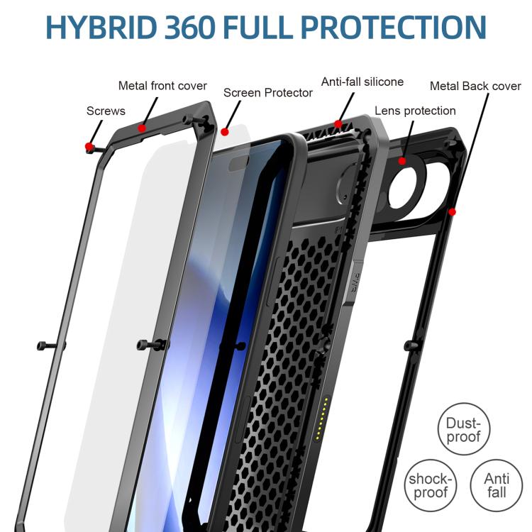 For iPhone Air Shockproof IP54 Life Waterproof Phone Case(Black) - iPhone Air Cases by buy2fix | Online Shopping UK | buy2fix