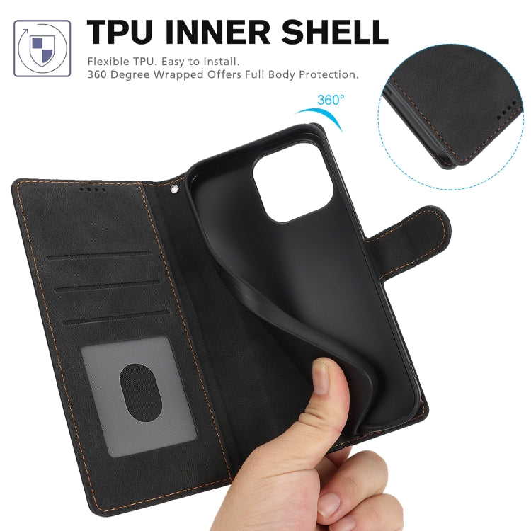 For iPhone 16 Pro Max Fantasy Skin-feel Calfskin Texture Leather Phone Case(Black) by buy2fix