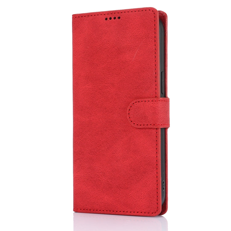 For iPhone 16 Pro Max Fantasy Skin-feel Calfskin Texture Leather Phone Case(Red) by buy2fix