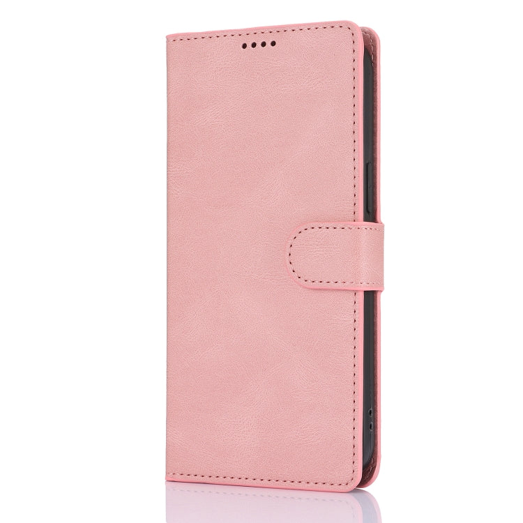 For iPhone 16 Pro Fantasy Skin-feel Calfskin Texture Leather Phone Case(Pink) by buy2fix