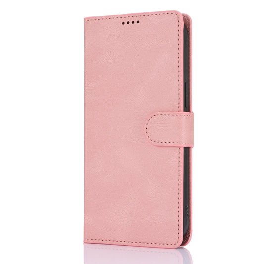 For iPhone 16 Pro Fantasy Skin-feel Calfskin Texture Leather Phone Case(Pink) by buy2fix