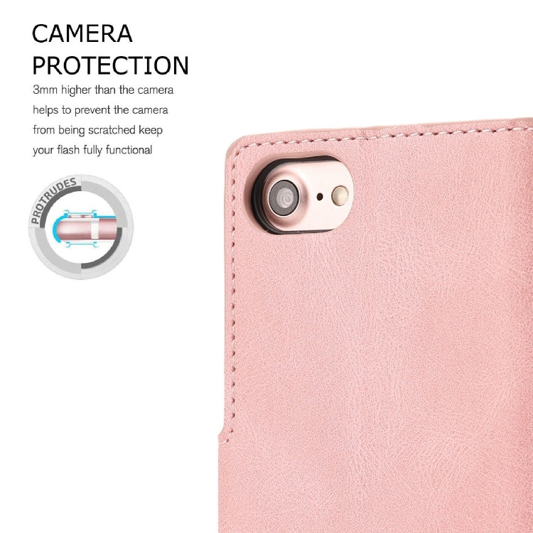 For iPhone SE 2024 Fantasy Skin-feel Calfskin Texture Leather Phone Case(Pink) - More iPhone Cases by buy2fix | Online Shopping UK | buy2fix