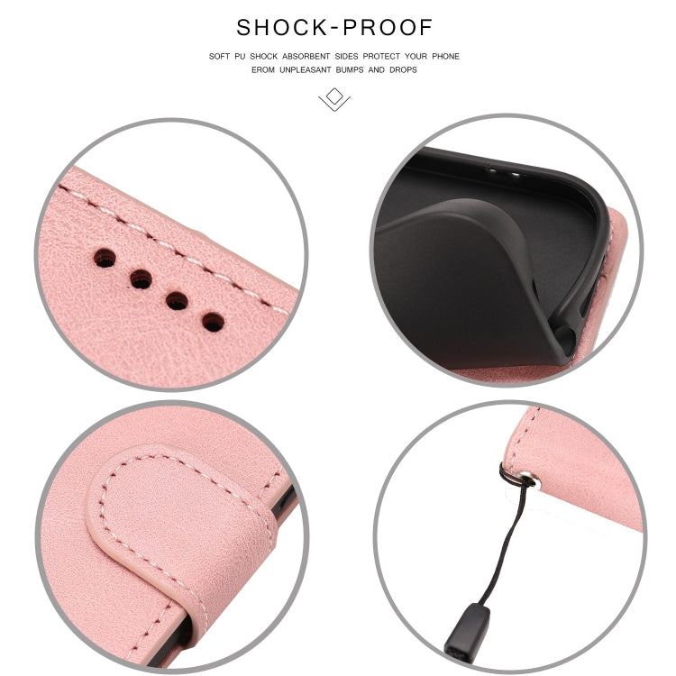 For iPhone SE 2024 Fantasy Skin-feel Calfskin Texture Leather Phone Case(Pink) - More iPhone Cases by buy2fix | Online Shopping UK | buy2fix