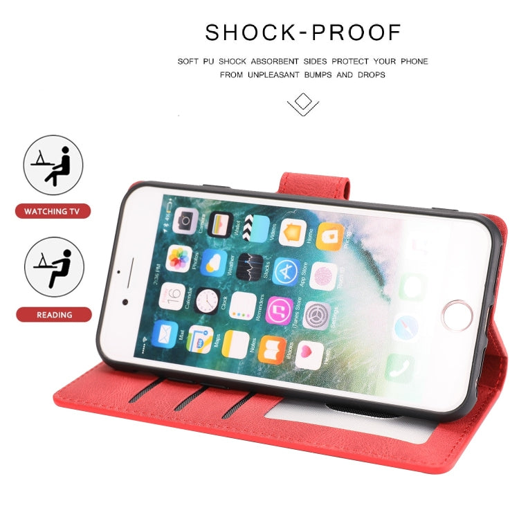 For iPhone SE 2024 Fantasy Skin-feel Calfskin Texture Leather Phone Case(Red) - More iPhone Cases by buy2fix | Online Shopping UK | buy2fix