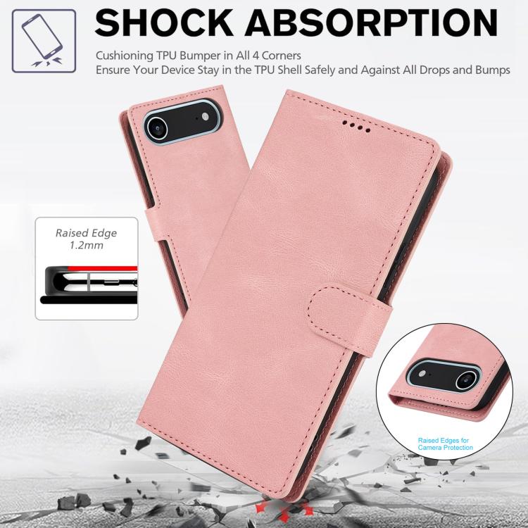 For iPhone Air Fantasy Skin-feel Calfskin Texture Leather Phone Case(Pink) - iPhone Air Cases by buy2fix | Online Shopping UK | buy2fix