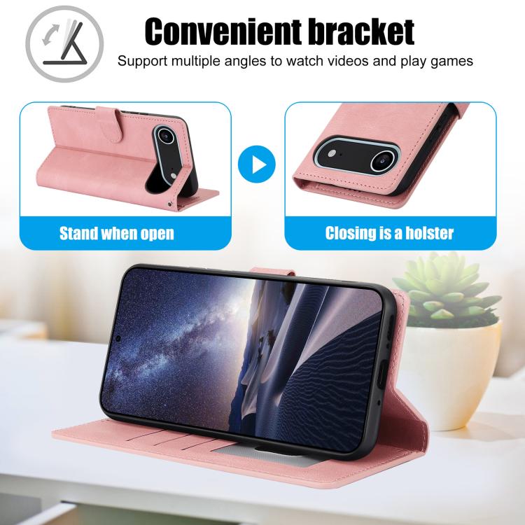 For iPhone Air Fantasy Skin-feel Calfskin Texture Leather Phone Case(Pink) - iPhone Air Cases by buy2fix | Online Shopping UK | buy2fix