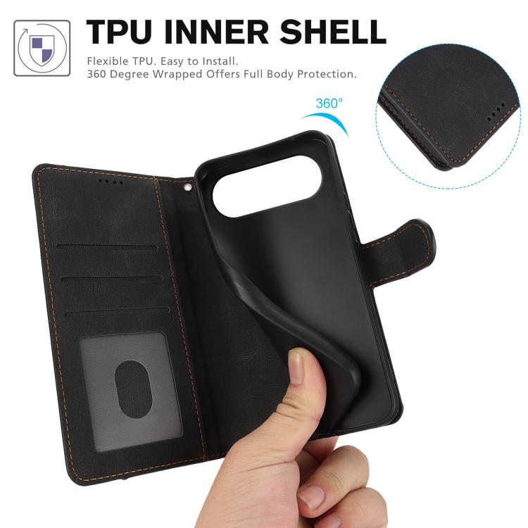 For iPhone Air Fantasy Skin-feel Calfskin Texture Leather Phone Case(Black) - iPhone Air Cases by buy2fix | Online Shopping UK | buy2fix