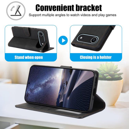 For iPhone Air Fantasy Skin-feel Calfskin Texture Leather Phone Case(Black) - iPhone Air Cases by buy2fix | Online Shopping UK | buy2fix