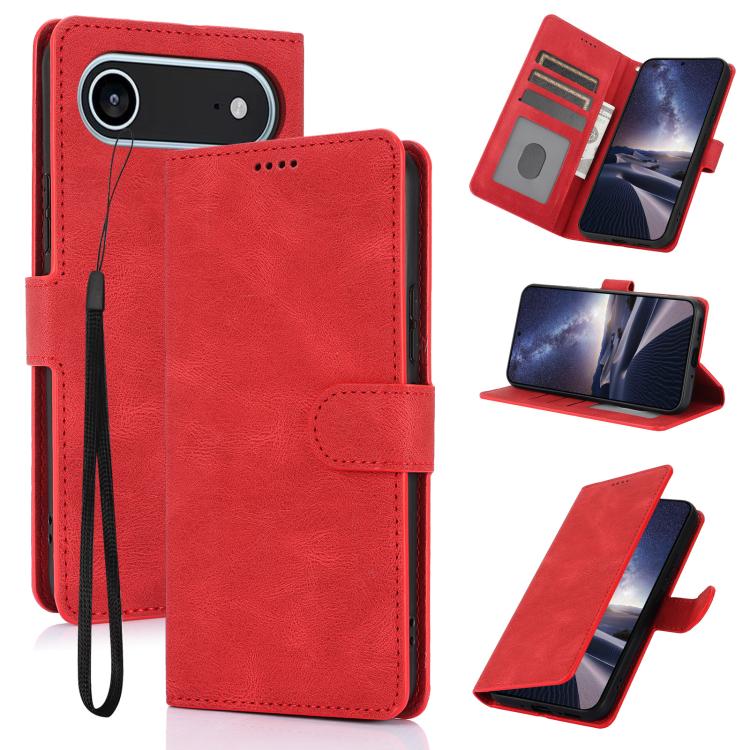 For iPhone Air Fantasy Skin-feel Calfskin Texture Leather Phone Case(Red) - iPhone Air Cases by buy2fix | Online Shopping UK | buy2fix