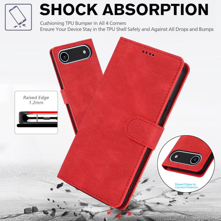 For iPhone Air Fantasy Skin-feel Calfskin Texture Leather Phone Case(Red) - iPhone Air Cases by buy2fix | Online Shopping UK | buy2fix