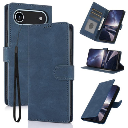 For iPhone Air Fantasy Skin-feel Calfskin Texture Leather Phone Case(Blue) - iPhone Air Cases by buy2fix | Online Shopping UK | buy2fix