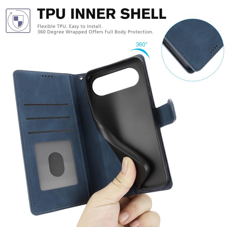 For iPhone Air Fantasy Skin-feel Calfskin Texture Leather Phone Case(Blue) - iPhone Air Cases by buy2fix | Online Shopping UK | buy2fix