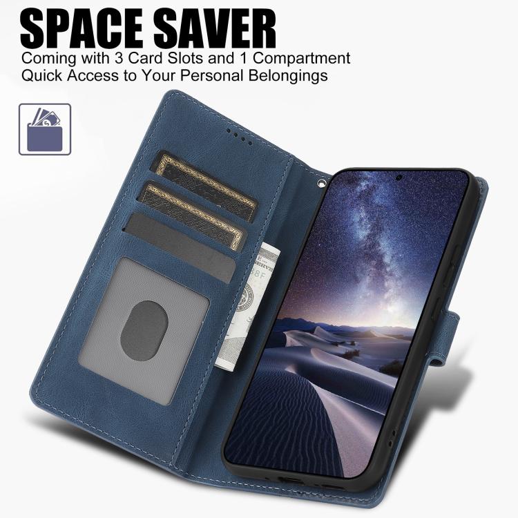 For iPhone Air Fantasy Skin-feel Calfskin Texture Leather Phone Case(Blue) - iPhone Air Cases by buy2fix | Online Shopping UK | buy2fix