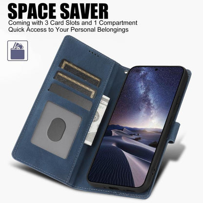 For iPhone Air Fantasy Skin-feel Calfskin Texture Leather Phone Case(Blue) - iPhone Air Cases by buy2fix | Online Shopping UK | buy2fix