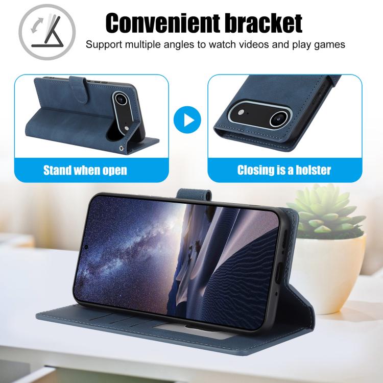 For iPhone Air Fantasy Skin-feel Calfskin Texture Leather Phone Case(Blue) - iPhone Air Cases by buy2fix | Online Shopping UK | buy2fix