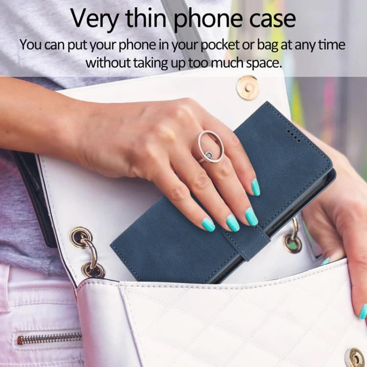 For iPhone Air Fantasy Skin-feel Calfskin Texture Leather Phone Case(Blue) - iPhone Air Cases by buy2fix | Online Shopping UK | buy2fix