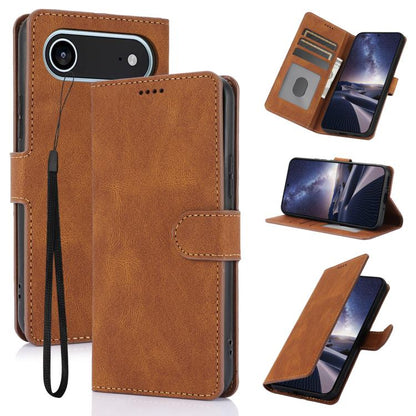For iPhone Air Fantasy Skin-feel Calfskin Texture Leather Phone Case(Brown) - iPhone Air Cases by buy2fix | Online Shopping UK | buy2fix
