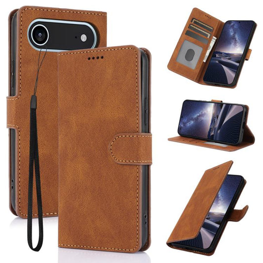 For iPhone Air Fantasy Skin-feel Calfskin Texture Leather Phone Case(Brown) - iPhone Air Cases by buy2fix | Online Shopping UK | buy2fix