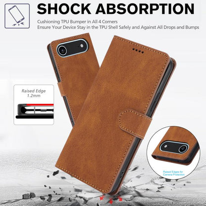 For iPhone Air Fantasy Skin-feel Calfskin Texture Leather Phone Case(Brown) - iPhone Air Cases by buy2fix | Online Shopping UK | buy2fix