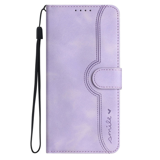 For Samsung Galaxy S25 5G Heart Pattern Skin Feel Leather Phone Case(Purple) by buy2fix