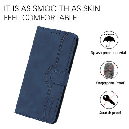 For Samsung Galaxy S25 Ultra 5G Heart Pattern Skin Feel Leather Phone Case(Royal Blue) by buy2fix