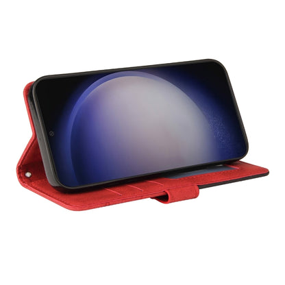 For Samsung Galaxy S25+ / S24+ 5G Dual-color Splicing Flip Leather Phone Case(Red) by buy2fix