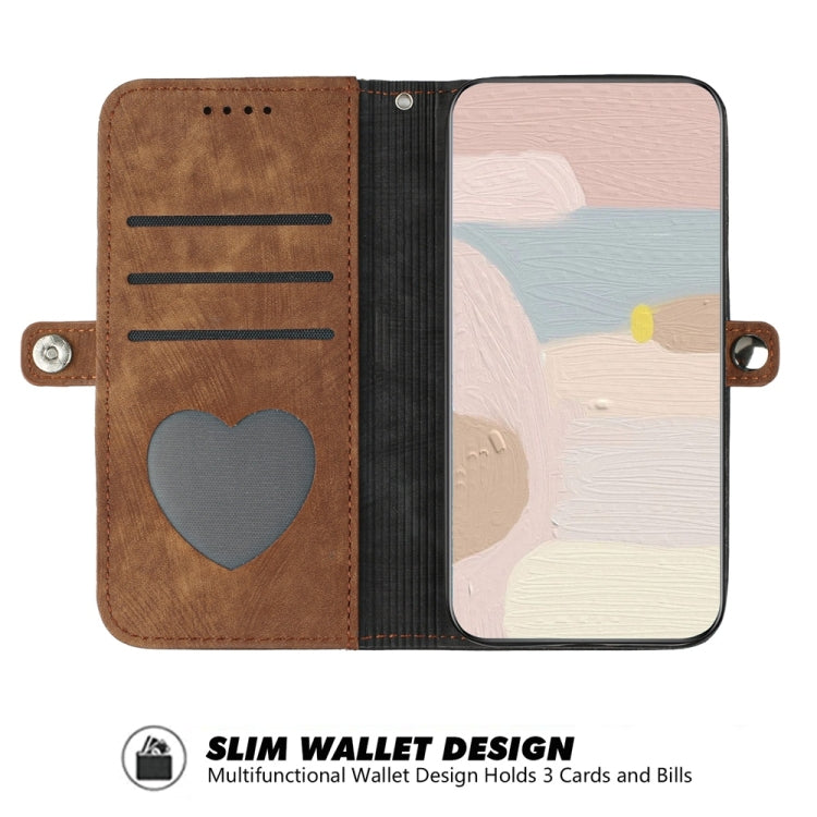 For Samsung Galaxy S25 Ultra 5G Side Buckle Double Fold Hand Strap Leather Phone Case(Brown) by buy2fix