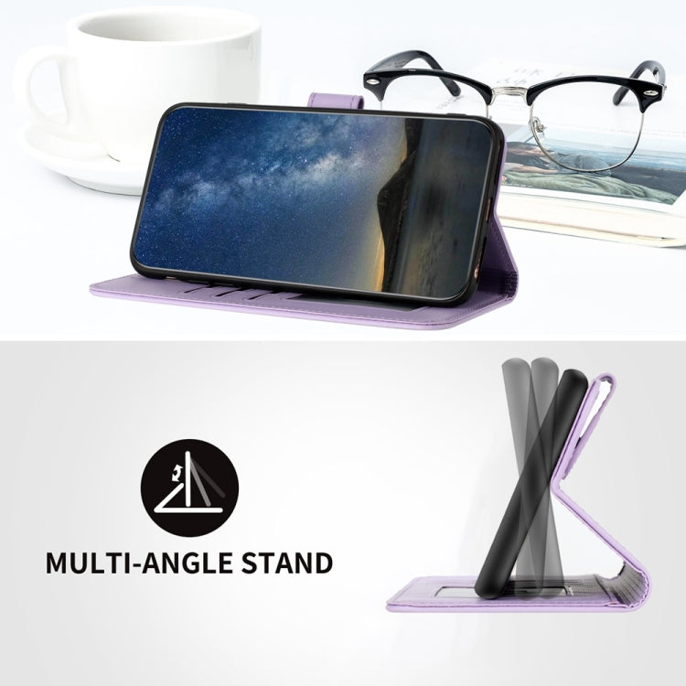 For Samsung Galaxy S25 5G Datura Flower Embossed Flip Leather Phone Case(Purple) by buy2fix