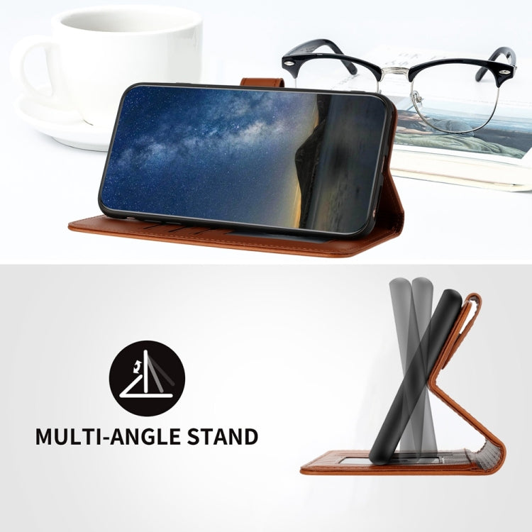 For Samsung Galaxy S25 Ultra 5G Datura Flower Embossed Flip Leather Phone Case(Brown) by buy2fix