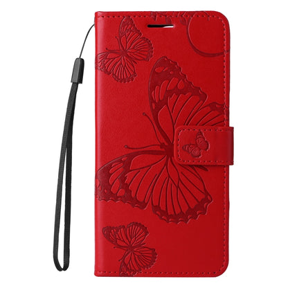 For Samsung Galaxy S25 Ultra 5G 3D Butterfly Embossed Pattern Flip Leather Phone Case(Red) by buy2fix