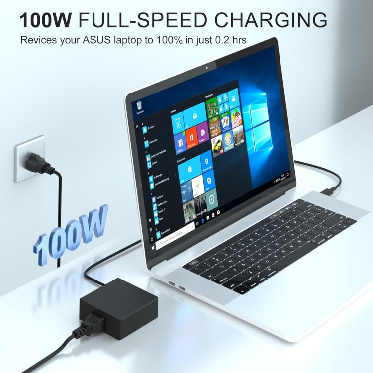 100W 20V 5A USB Type-C Plug Laptop Notebook Power Adapter For ASUS, Plug:AU Plug by buy2fix