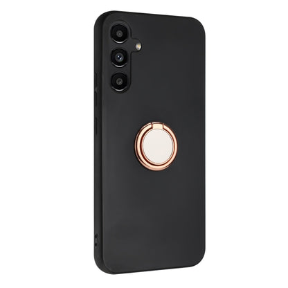 For Samsung Galaxy S25 5G Matte Ring Holder TPU Phone Case(Rose Gold) by buy2fix